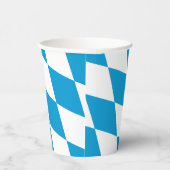 Blaue und weiße Bayern Diamantflagge Pappbecher (Rechts)