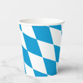 Blaue und weiße Bayern Diamantflagge Pappbecher (Vorderseite)