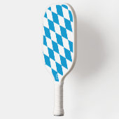 Blaue und weiße Bayern Diamantflagge Pickleball Schläger (Links)