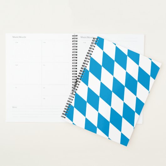 Blaue und weiße Bayern Diamantflagge Planer (Anzeige)