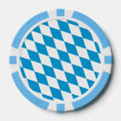 Blaue und weiße Bayern Diamantflagge Pokerchips (Vorderseite)