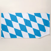 Blaue und weiße Bayern Diamantflagge Strandtuch (Vorderseite)