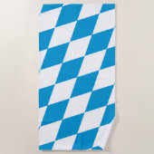 Blaue und weiße Bayern Diamantflagge Strandtuch (Vorderseite)