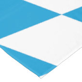 Blaue und weiße Bayern Diamantflagge Tischdecke (Schrägansicht)