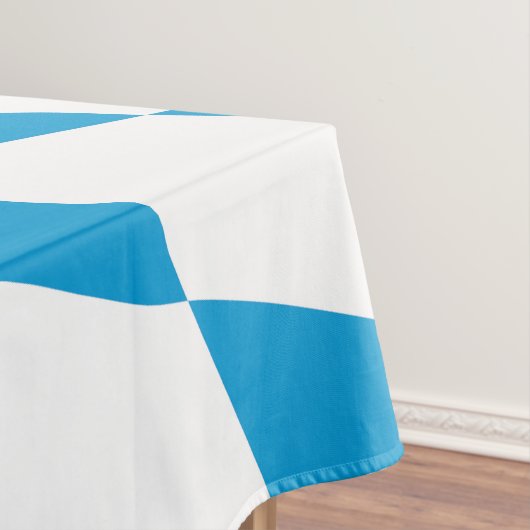 Blaue und weiße Bayern Diamantflagge Tischdecke (Beispiel)