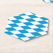Blaue und weiße Bayern Diamantflagge Untersetzer (angewinkelt)
