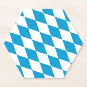 Blaue und weiße Bayern Diamantflagge Untersetzer (Vorderseite)
