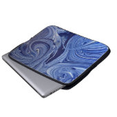 Blaue und weiße Bilder Laptopschutzhülle (Vorne Knopf)