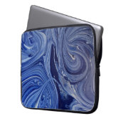 Blaue und weiße Bilder Laptopschutzhülle (Vorderseite Links)