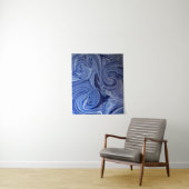 Blaue und weiße Bilder Wandteppich (Beispiel)