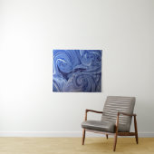 Blaue und weiße Bilder Wandteppich (Beispiel (Horizontal))