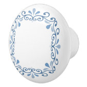 Blaue und weiße Bildlaufmuster Keramikknauf (Rechts)