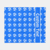 Blaue und weiße Biogefährdung Warnhinweise mit Tex Fleecedecke (Vorderseite (Horizontal))