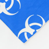 Blaue und weiße Biogefährdung Warnhinweise mit Tex Fleecedecke (Ecke)