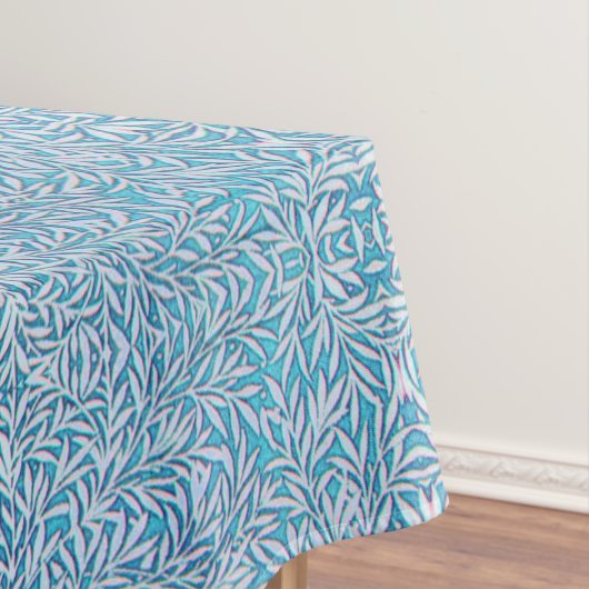 Blaue und weiße Blätter Tischdecke (Beispiel)