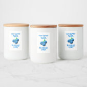 Blaue und weiße Blaubeere Lebensmitteletikett (Flaschen)