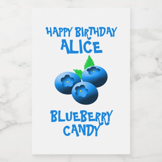 Blaue und weiße Blaubeere Lebensmitteletikett (Einzelnes Label)