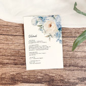 Blaue und weiße Blume | Angaben zur botanischen Ho Begleitkarte