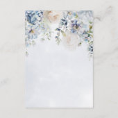 Blaue und weiße Blumen Moderne Details Begleitkarte (Rückseite)