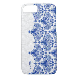 Blaue und weiße Blumenfässer Case-Mate iPhone Hülle