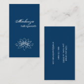 Blaue und weiße BlumenVisitenkarte Visitenkarte (Vorne/Hinten)