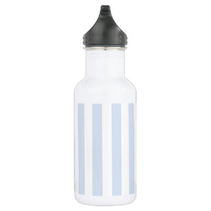 Blaue und weiße Bonbonstreifen Edelstahlflasche