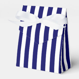 Blaue und weiße Bonbonstreifen Geschenkschachtel