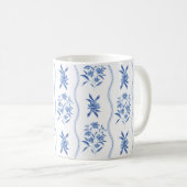 Blaue und Weiße Botanische Tasse (VorderseiteRechts)