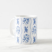 Blaue und Weiße Botanische Tasse (Vorderseite Links)