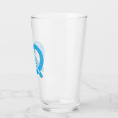 Blaue und weiße Bretzel Funny Brezel Oktoberfest Glas (Links)