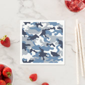 Blaue und weiße Camouflage Serviette (Beispiel)