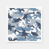 Blaue und weiße Camouflage Serviette (Vorderseite)