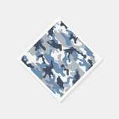 Blaue und weiße Camouflage Serviette (Ecke)
