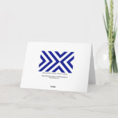 Blaue und weiße Chevronen Dankeskarte (Rückseite)