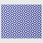 Blaue und weiße Chevronen Geschenkpapier (Flach)