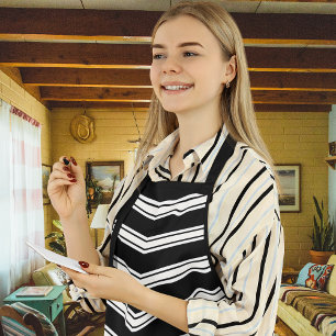 Blaue und weiße Chevronen Schürze