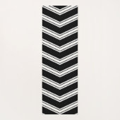 Blaue und weiße Chevronen Yogamatte (Rückseite)