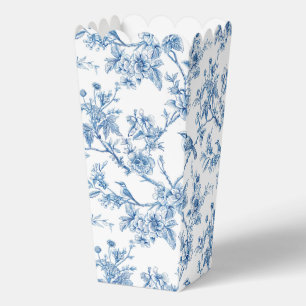 Blaue und weiße Chinoiserie-Blumen-Vögel Geschenkschachtel