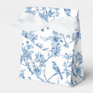 Blaue und weiße Chinoiserie-Blumen-Vögel Geschenkschachtel