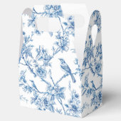 Blaue und weiße Chinoiserie Blumenvögel Geschenkschachtel (Geöffnet)
