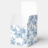 Blaue und weiße Chinoiserie Blumenvögel Geschenkschachtel (Geöffnet)
