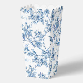 Blaue und weiße Chinoiserie Blumenvögel Geschenkschachtel