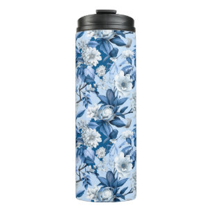 Blaue und Weiße Chinoserie-Serie Design 3 Thermosbecher