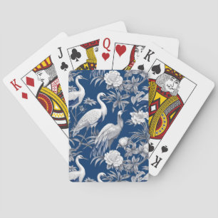 Blaue und Weiße Chinoserie-Serie Design 7 Spielkarten