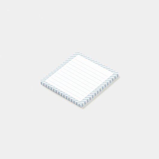 Blaue und weiße Diagonalstreifen, die klebrige Not Post-it Klebezettel (angewinkelt)