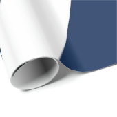 Blaue und weiße Diagonalstreifen Geschenkpapier (Rolleneckpunkt)