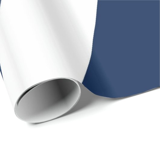 Blaue und weiße Diagonalstreifen Geschenkpapier (Rolleneckpunkt)
