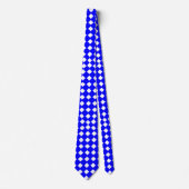 Blaue und weiße Diamant-Gemusterte Krawatte (Vorderseite)