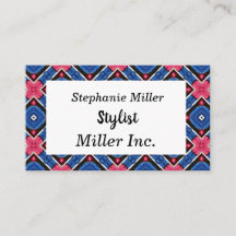 Blaue und weiße Diamanten und rote Kreise