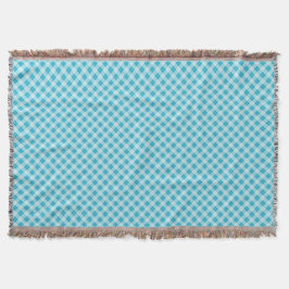 Blaue und weiße diamantgemusterte Decke